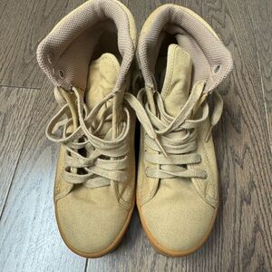 Jeffrey Campbell Beige and Tan Platform Sneakers size 7